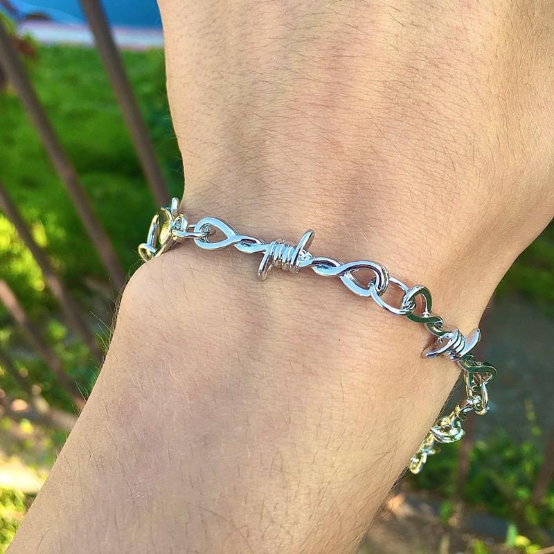 Small Wire Brambles Iron Unisex Choker Necklace Women Hip-hop Gothic Punk Barbed Wire Little Thorns Chain Choker Jewelry Gifts