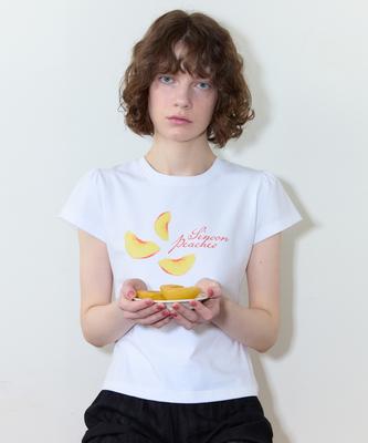SINOON Piece Peach Puff T-Shirt (White)