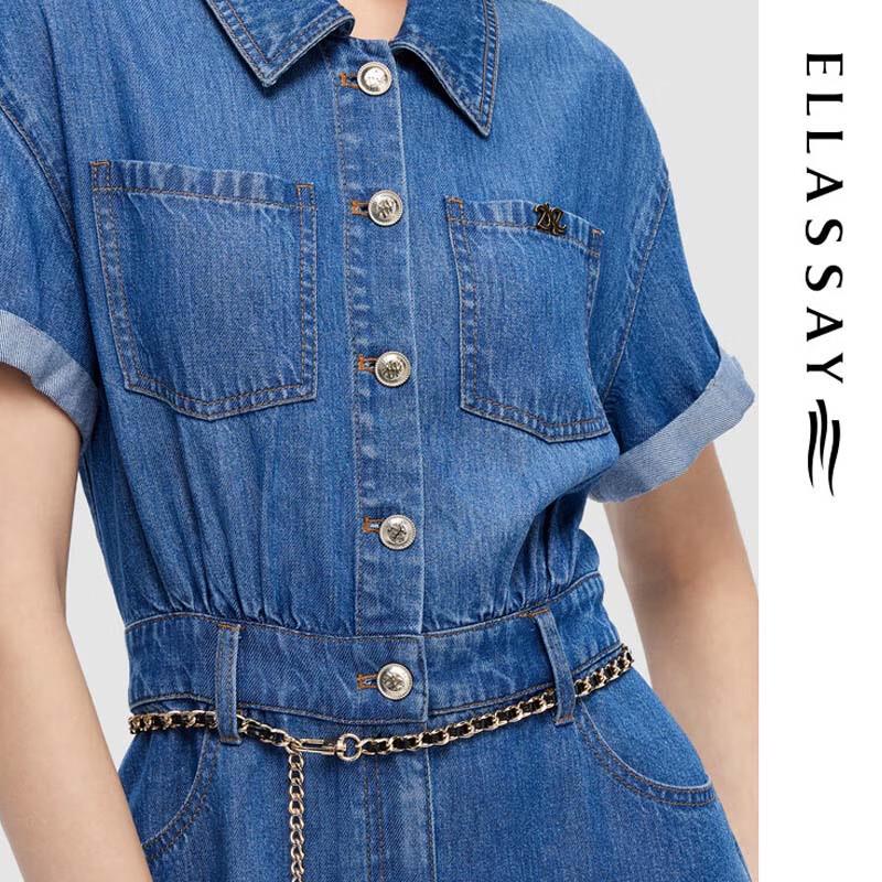 ELLASSAY Slimming Shirt Denim Dress
