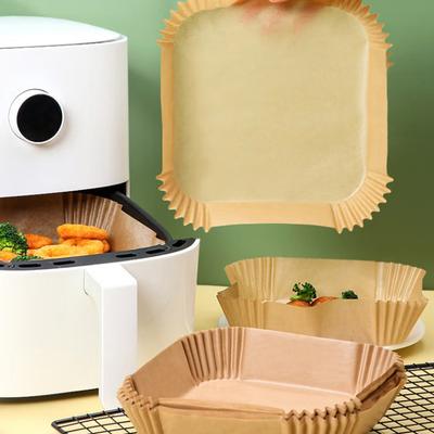 50 Pcs Kitchen Air Fryer Paper Bake Oil-Absorbing Papers Air Fryer Accesories Disposabl AVE