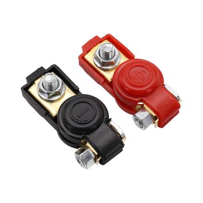 Good Effect Car Battery Terminal Auto Parts Iron Copper Plating About 60 Mm Black+Red+Gold Styles Package Content