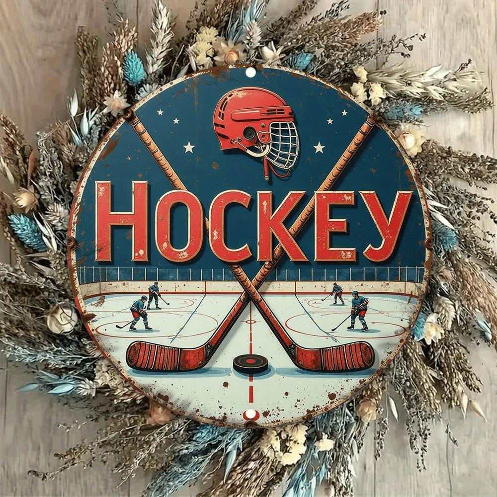 Metal Poster Wall Art Retro Hockey Sign Home Garage Decor