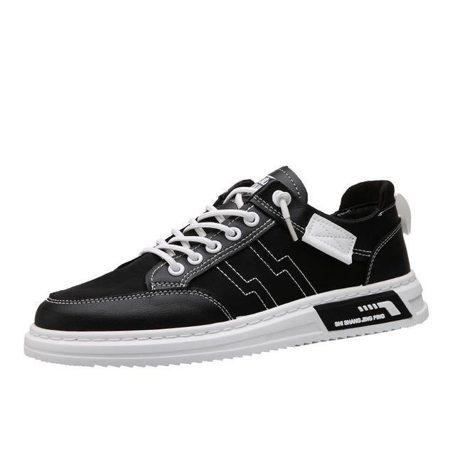 

Модные мужские туфли для скейтбординга. Модные универсальные мужские белые туфли. Летние новые мужские кожаные повседневные туфли. Деловая обувь для мужчин. 40 чёрный