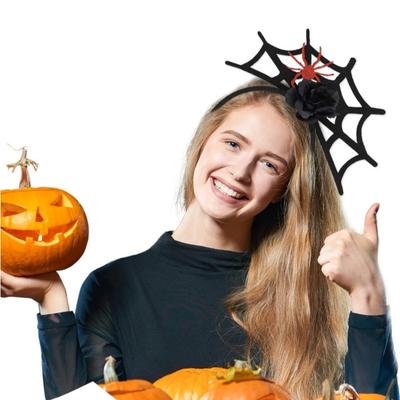 1-10KS Nastavitelný svítící 3D čarodějnický klobouk pavouk čelenka na Halloween ženy svítící vlasové doplňky kostýmová párty dekorace cosplay