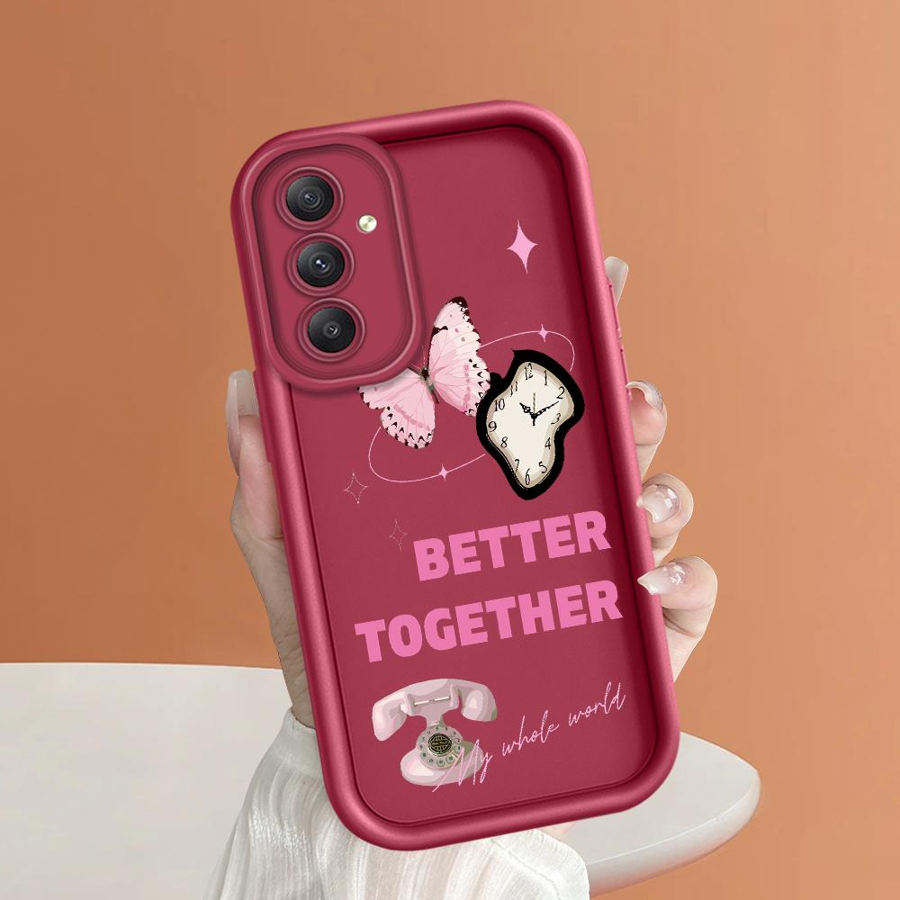 Soft Silicone Square Ladder Printing Pattern Phone Casing Full Cover Camera Shockproof Protection Rubber Case for Samsung