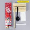 Disposable Bamboo Cutlery Set with Napkin and Toothpick