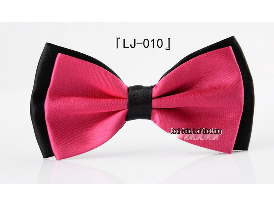 Men's Korean Style Color Block Bow Tie - Custom Business Casual & Formal Fashion Accessory