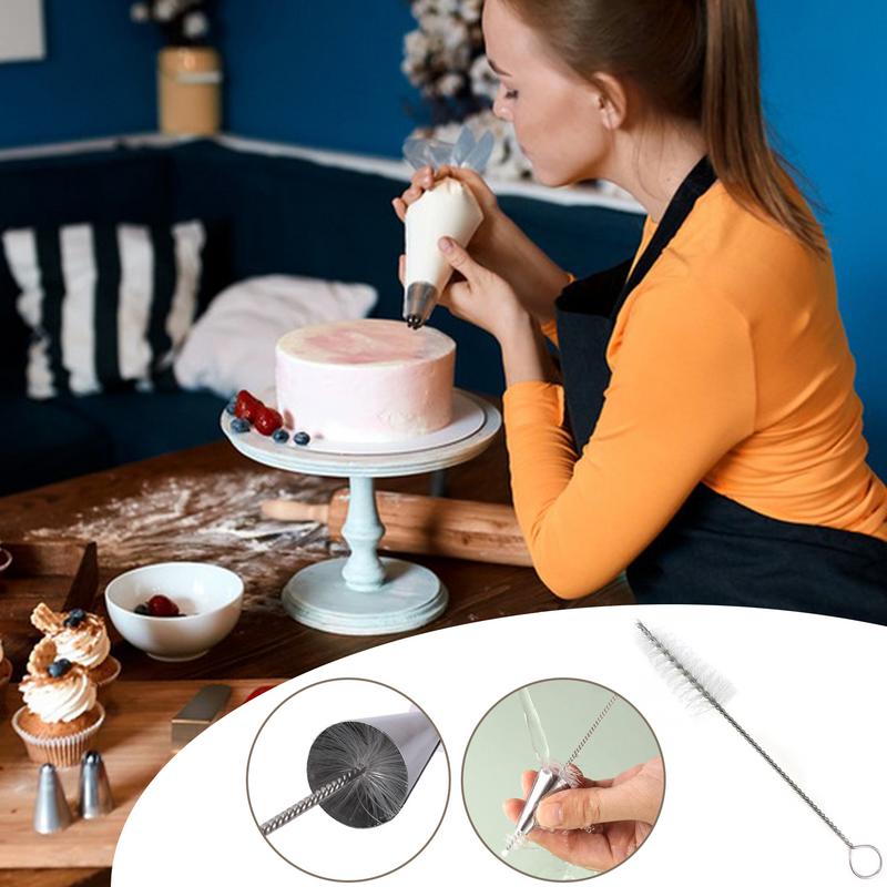 Nozzle Cleaning Brush Cake Decorating Mouth Brush Portable Tube Brushes Pipe Brush Triangle Cleaner For Cake Baking Tools