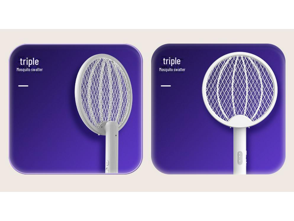 2023 4-in-1 Foldable Electric Mosquito Swatter & Trap with Rechargeable Light