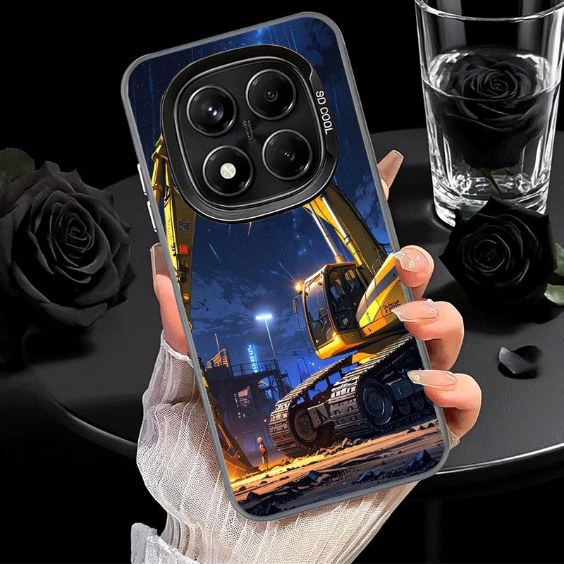 Excavating Machinery Cool Soft Phone Case for Xiaomi Redmi Note 13 14 15 Pro Plus 12S 12 11S 11 11T 10S 10 Shockproof Cover Back