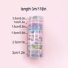 6rolls-volume cute washi tape set, exquisite unicorn pattern cartoon tape, scrapbook planner decoration, DIY stationery
