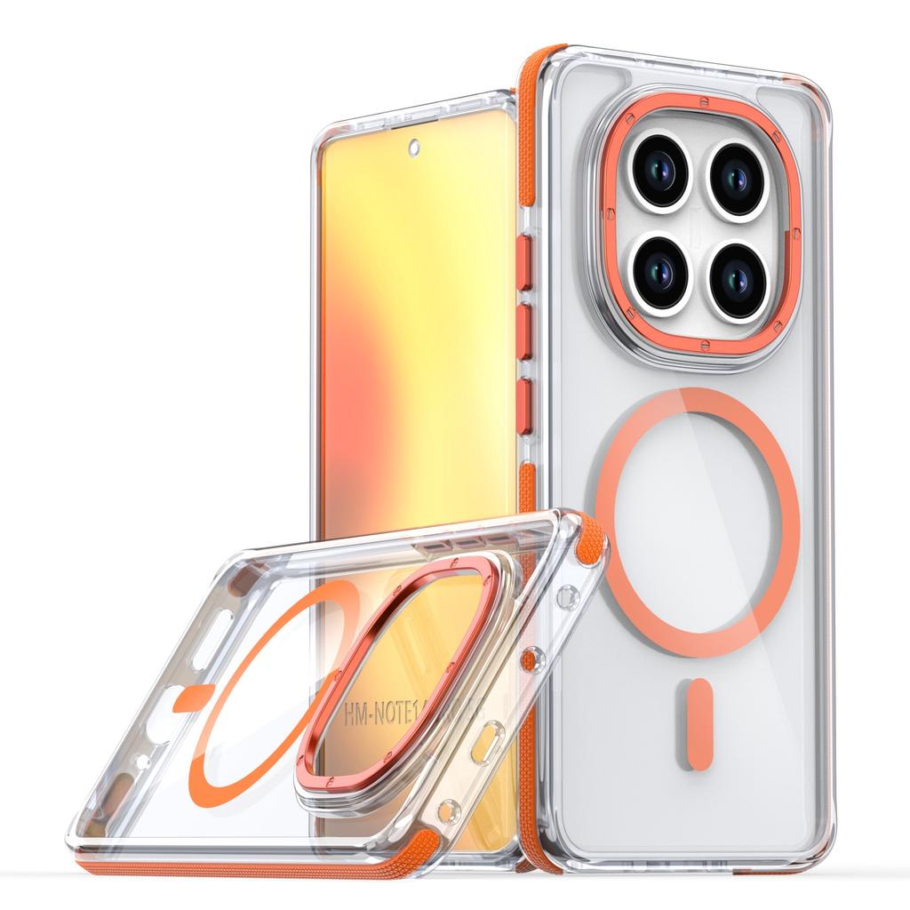 Applicable To Xiaomi Redmi note14Pro Two-color Color Information Magnetic Mobile Phone Case Redmi 14C Transparent Redmi A5 Set