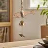 Wooden Windchime Home Decoration Wooden Door Bell Front Door Remind Bell Fish Shaped Alarming Windchime Room Decoration