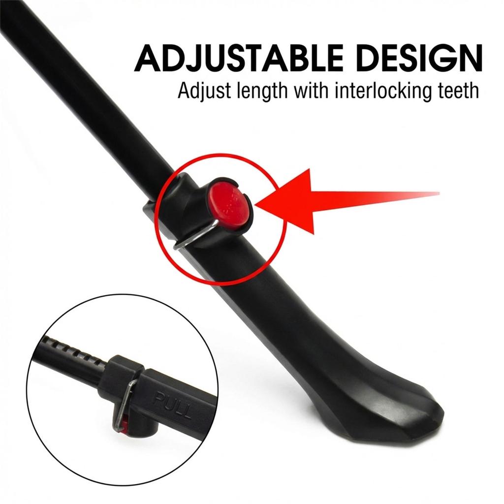 Mountain Bike Adjustable Side Stand Parking Rack Two-Hole Design Compatible With Popular MTB-Models