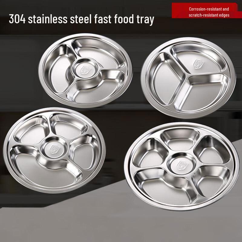

Pinyuoya 304 Stainless Steel Divided Meal Plates