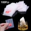 100Pcs Durable Transparent Disposable Transparent Teabags with String Heat-sealable Filter Bag Nylon Empty Tea Bags