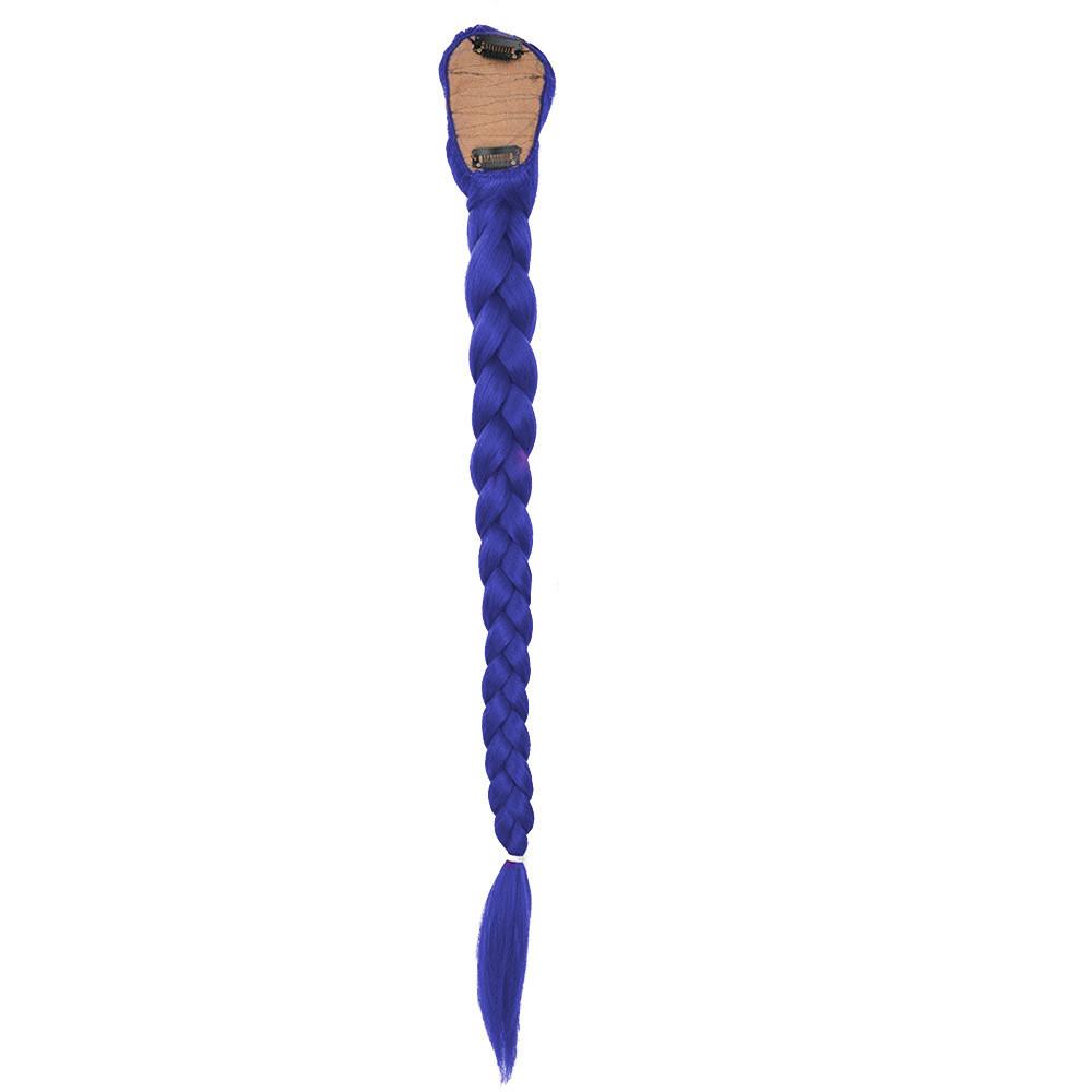 Perruques Rumi Princess Kpop Hunters Violettes à Longue Queue de Cheval de 80 cm Accessoire Prop de Cosplay d'Halloween