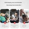 Children Car Seat Travel Pillow with H-Shaped Plush Side Handle Design, Soft Cushioned Filling and Top Loop for Child Ride Trip