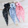 Hair Rope Dot Print Handmade Pleated Ribbon Hair Tie No Damage High Elasticity Ponytail Holder Daily Hair Accessory