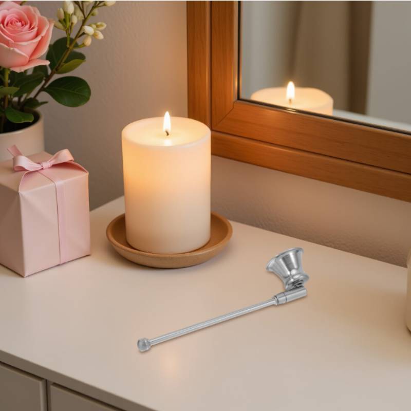Metal Candle Snuffer With Handle For Home Decor And Candle Safety