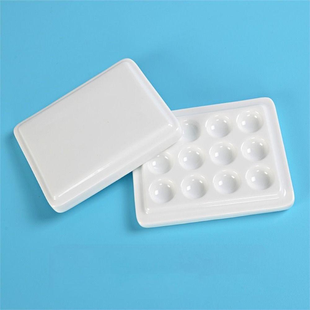 12 Grid Grid Palette With Cover Mix Palette Manicure Tool Watercolor Paint Palette  Nail Salon