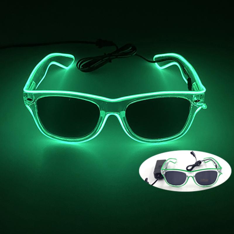 Nuovi Occhiali Stile Cyberpunk Cool Decorazione Luminosa per Feste Occhiali da Sole LED Luminosi Illuminazione Bar Rave Musica Festa da Ballo