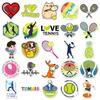 50pcs Waterproof Tennis Sports Stickers for Suitcase, Notebook, and Phone Decoration