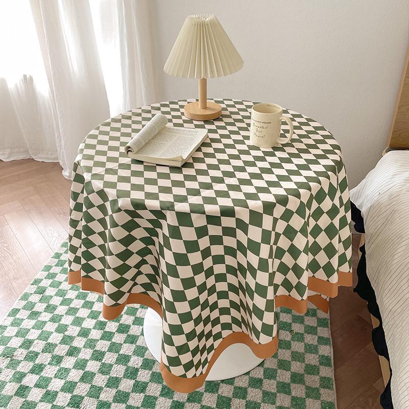 Checkered Retro Luxury Tablecloth - Rectangular/Round Dining & Coffee Table Mat