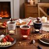 With Fork Chocolate Melting Cup Heat-resistant Metal Shelf Fondue Cup Detachable Tableware Ceramic Mug Outdoor Recreation