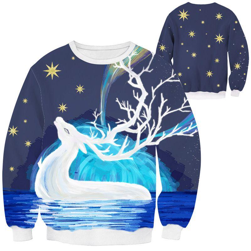 Christmas Ugly Sweater Funny Crew Neck Pullover Sweatshirt Unisex Christmas Gift