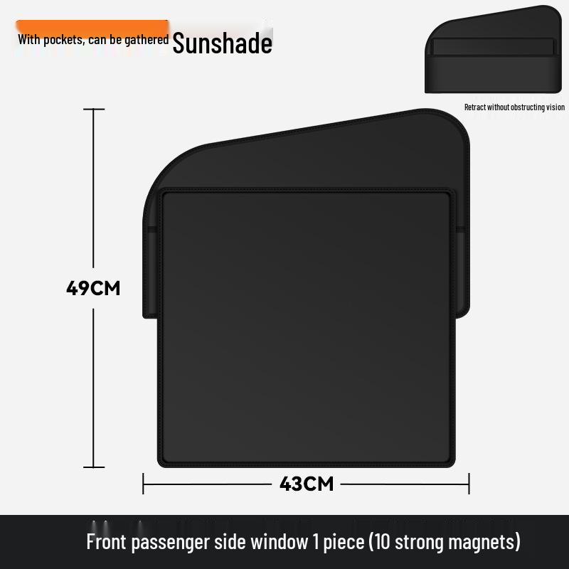 Magnetic Car Sun Shade Curtain - Full/Half Light Block, Non-Transparent Sun Protection