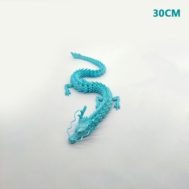 1PC 30/40CM Fish Tank Landscaping Decoration Collection Ornament Movable Jointed Dragon Statue 3D Printed Flexible Realistic