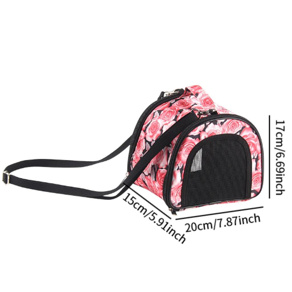 Hamster Carrier Bag Zipper Soft Breathable Adjustable Strap Pouch Transport Bag for Small Animals Rabbits Rats Hamster Squirrel