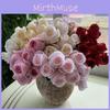 Silk Realistic Rose Buds 9 Stems Artificial Flowers Home Decor Props Photography