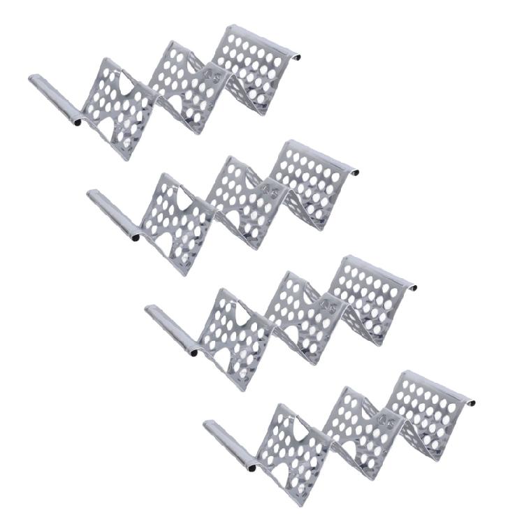 4pcs Efficient Stainless Steel Tacos Stands Waved Tacos Trays Tacos Stand Holder for Oven Grills and Dishwasher Safe 1