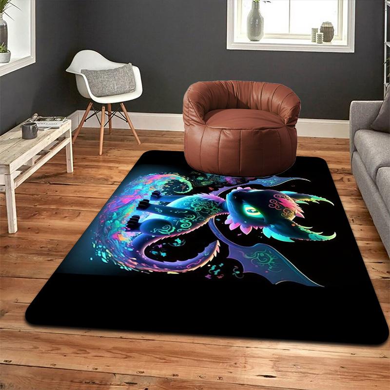 Luminescent Dragon Rug Floor Mat for Living Room or Bedroom Soft and Comfortable Carpet a Gift for Birthday and Holiday.MFF0918591