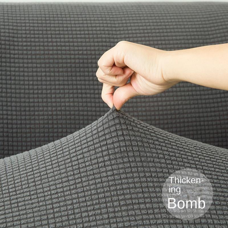 Copridivano senza braccioli elasticizzato, copridivano letto, copridivano elastico, copridivano in tessuto jacquard con piccoli quadri, in spandex testurizzato, lavabile in lavatrice