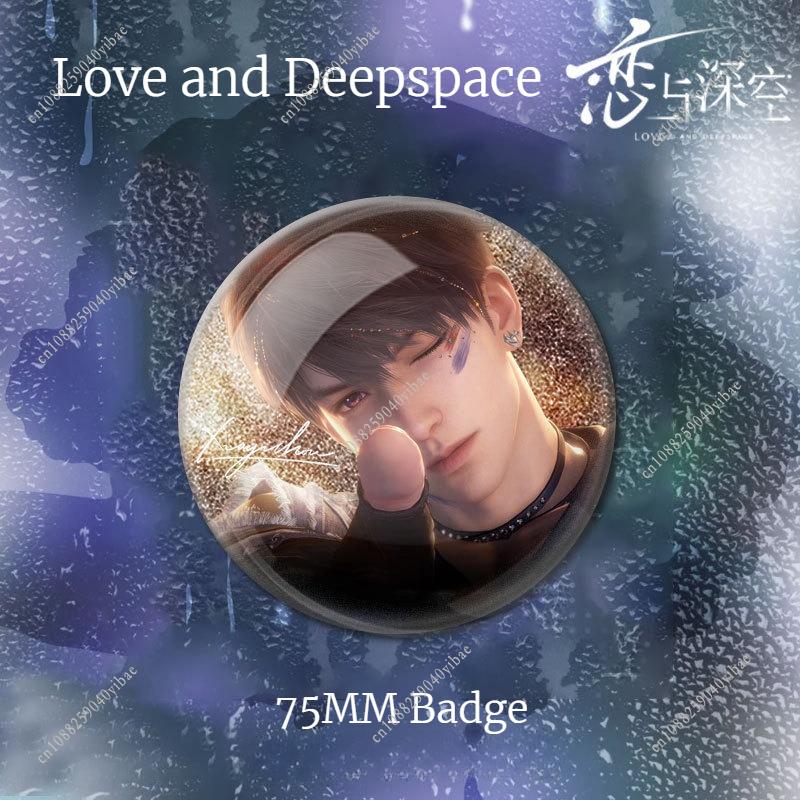 75MM Love and Deepspace Sylus Xavier Zayne Rafayel Caleb Spotlight Romance Stage Badge Anime Cosplay Brooch Pin Game Fans Gift