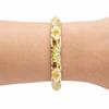 Gold Plated Enamel Floral Bangle Elegant Lotus Floral Open Cuff Bracelet Cloisonne Bangle  Ladies