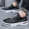 Men's Vulcanized Shoes 2025 Spring New Thick Soled Non Slip Sports Casual Flat Shoes Trendy Single Shoes Sneakers Zapatos Hombre