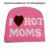 I Love Hot Moms/dads Printed Beanie Caps Windproof Pullover Hat Fashion Knitted Hats  Unisex