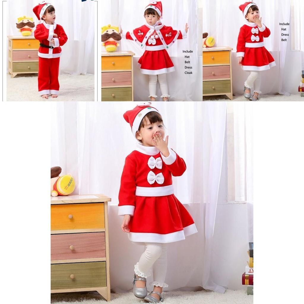 Adorable Kids' Christmas Santa Claus Cosplay Costume Xmas Party Fancy Dress Outfit