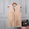 Europe, America, autumn and winter new fur fur vest women's medium and long vest imitation rabbit fur vest thin coat