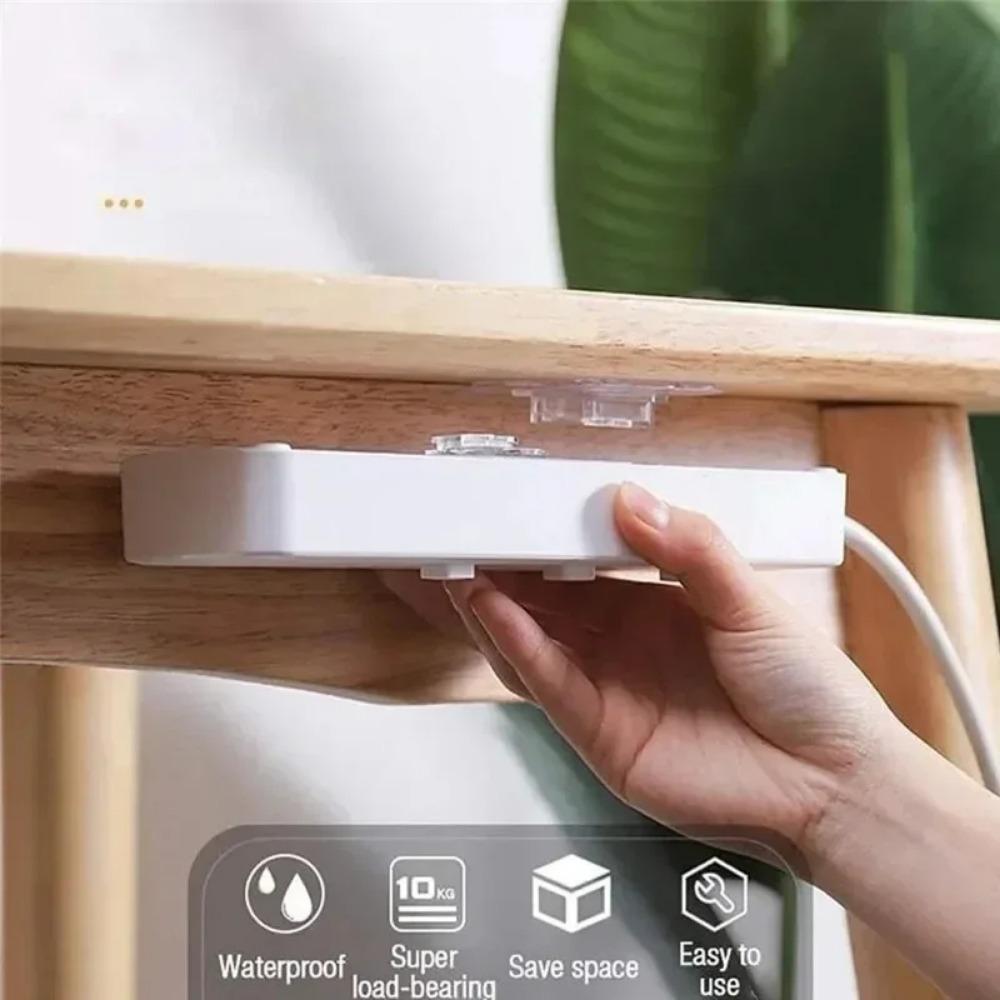 Double-Sided Self Adhesive Wall Hooks Strong Sticky Transparent Traceless Kitchen Bedroom Wall Hook Storage Holders
