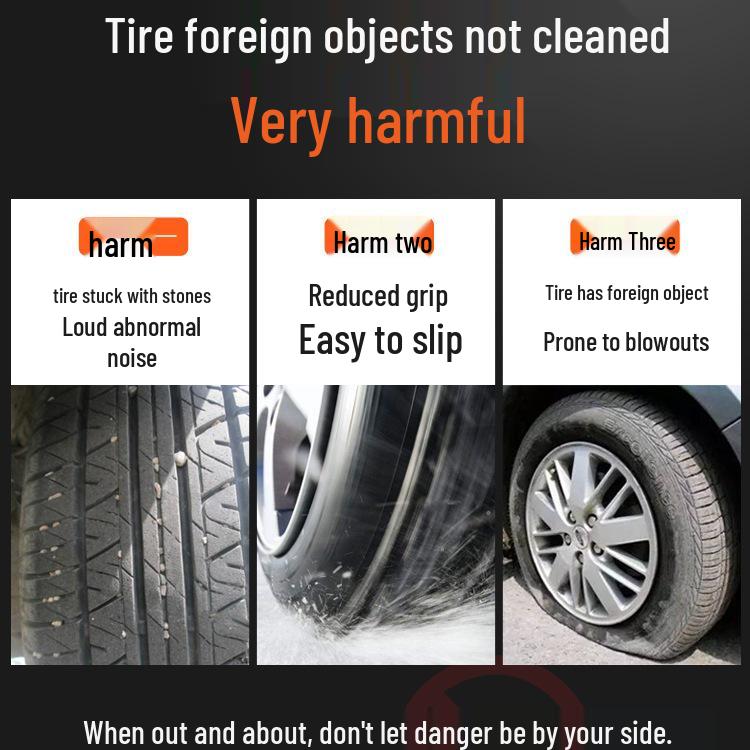 Σετ Εργαλείων Επισκευής Τρύπας Ελαστικού Αυτοκινήτου & Αφαίρεσης Πέτρας με Πόρπη Γάντζου