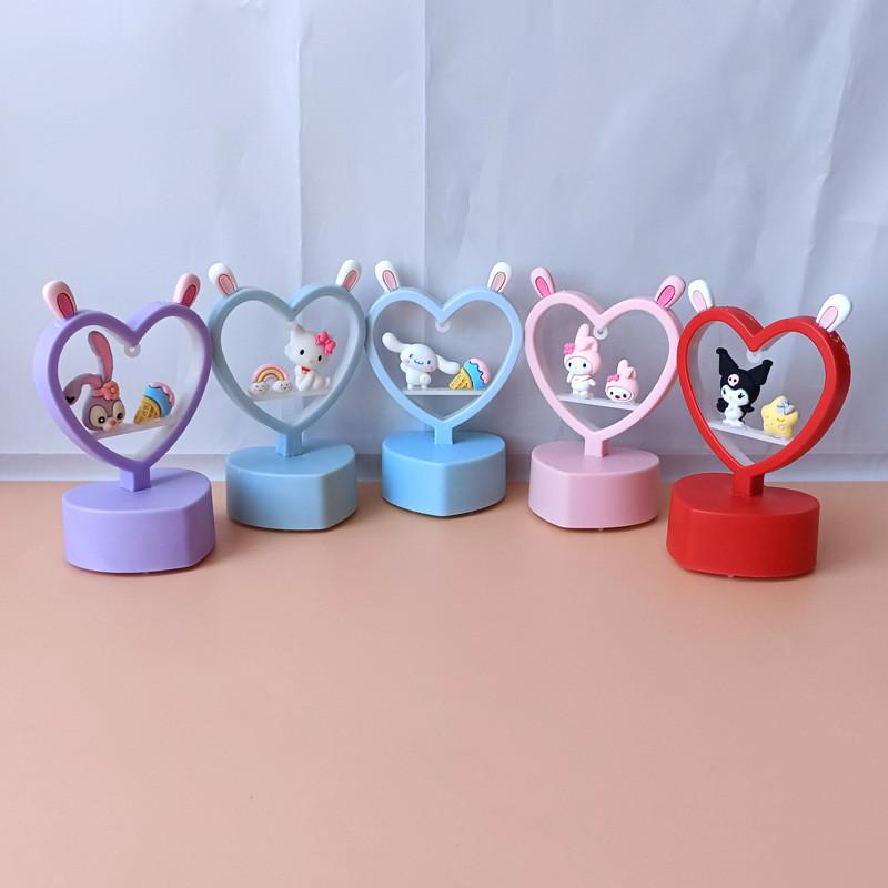 Cute Diy Bunny Ears Cartoon Led Night Light Toy For Kids Creative And Romantic Birthday Gift