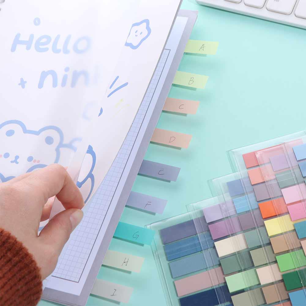 Self Adhesive Morandi Sticky Notes Annotation Tabs Label Stickers Office School Supplies