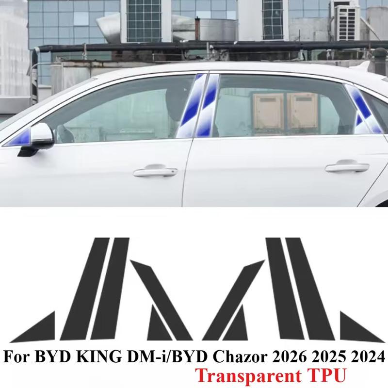 PPF Schutzfolie für BYD KING DM-i 2025 2024 Innenraumzubehör Transparenter TPU Schalthebelpanel GPS Mittelkonsolenaufkleber