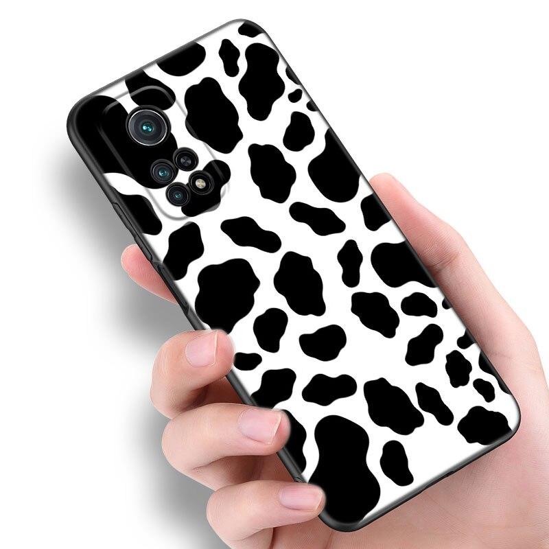 Black And White Dalmatian Cow Zebra Texture Case For Xiaomi Mi 10T 11i 11T Note 10 11 Lite NE POCO F3 M3 X3 GT NFC M4 X4 Pro 5G