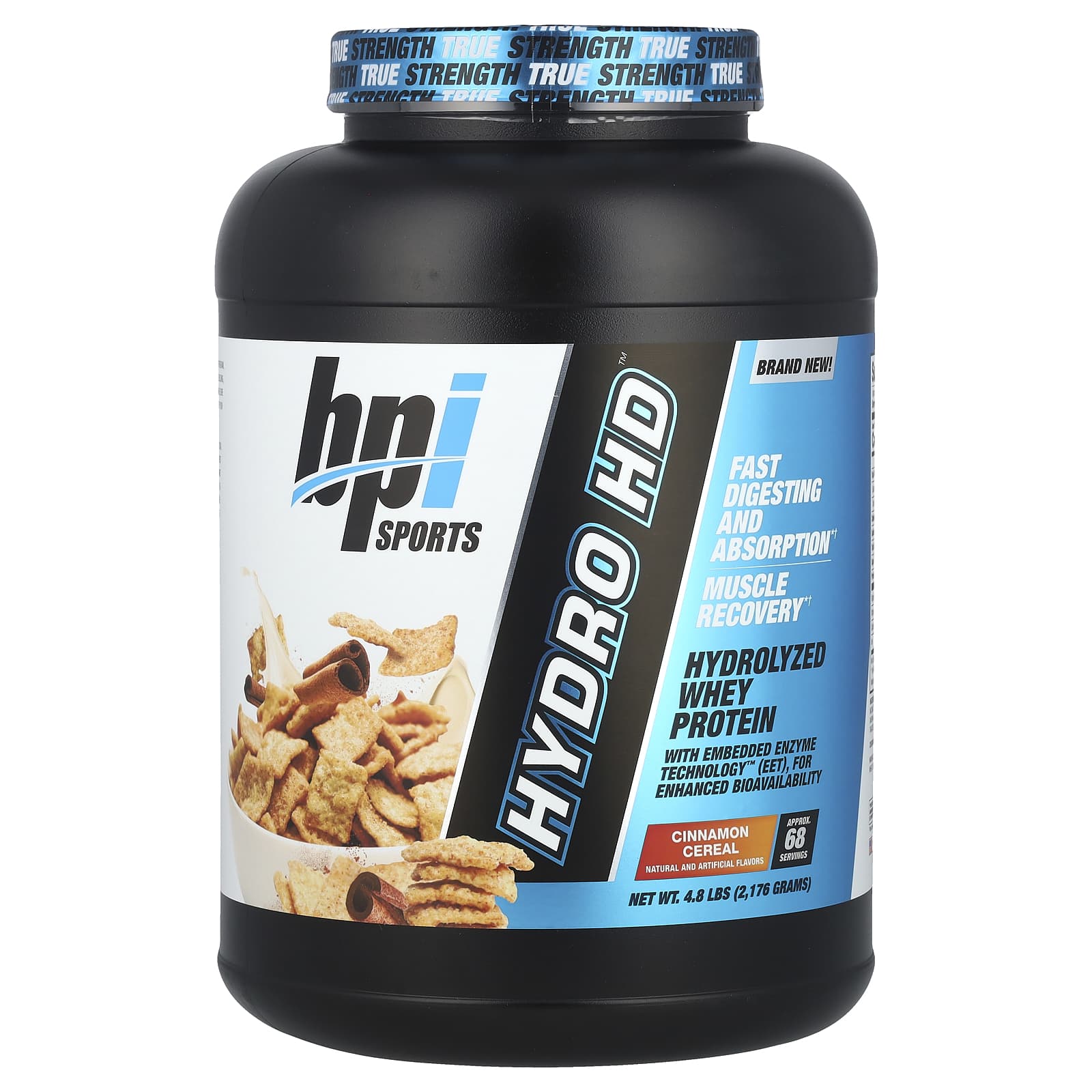 

Hydro Hd™, Hydrolyzed Whey Protein, Cinnamon Cereal, 2,176G (4.8Lb)